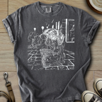 Dog Drinking Iced Coffee - Doxie T-Shirt