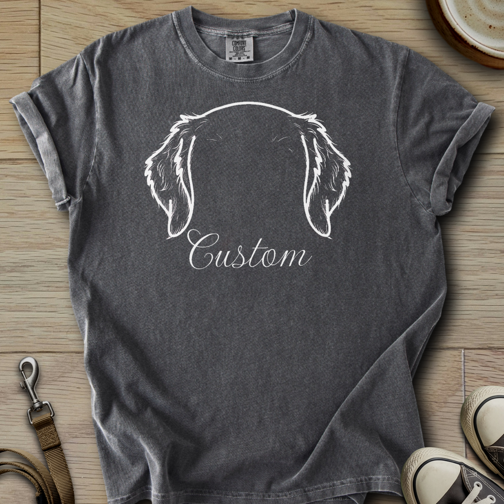 Personalized Name dog silhouette - Golden T-Shirt
