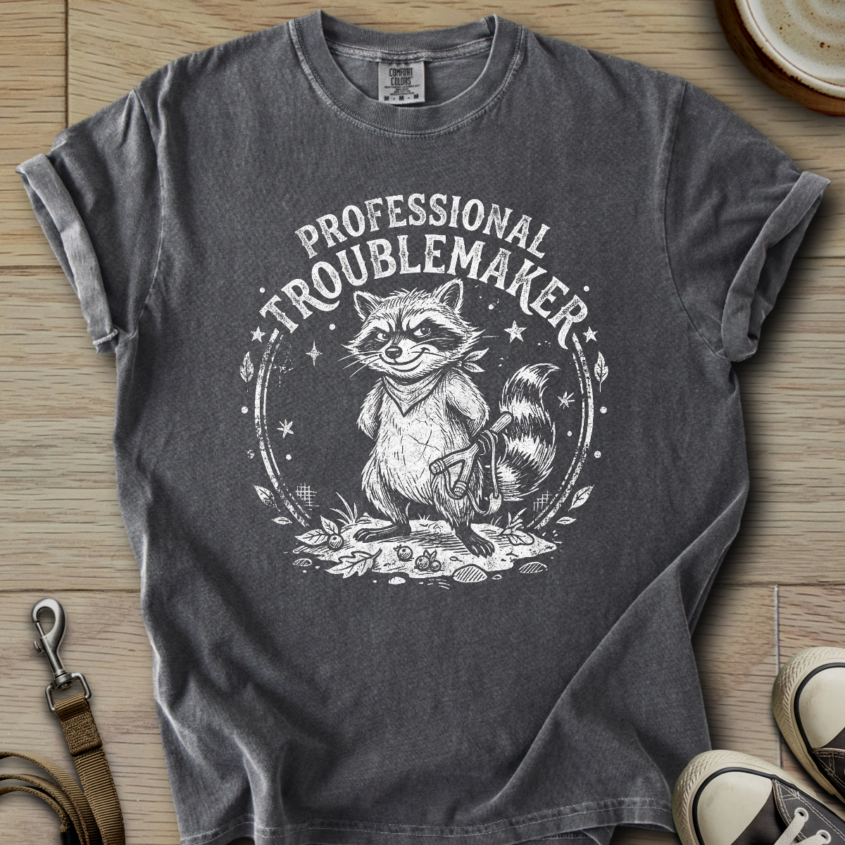 Professional Troublemaker - Racoon T-Shirt