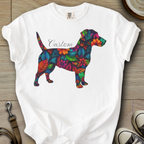 Personalized Name dog silhouette - Parson T-Shirt