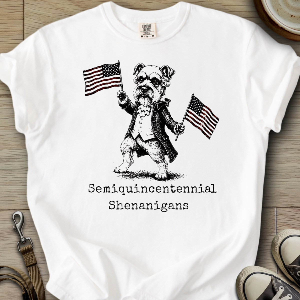 Semiquincentennial Shenanigans - Schnauzer T-Shirt