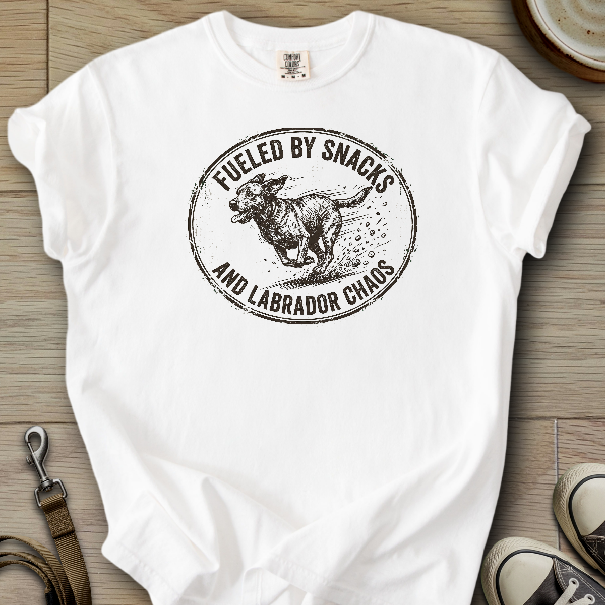 Fueled by Snacks - Labrador T-Shirt