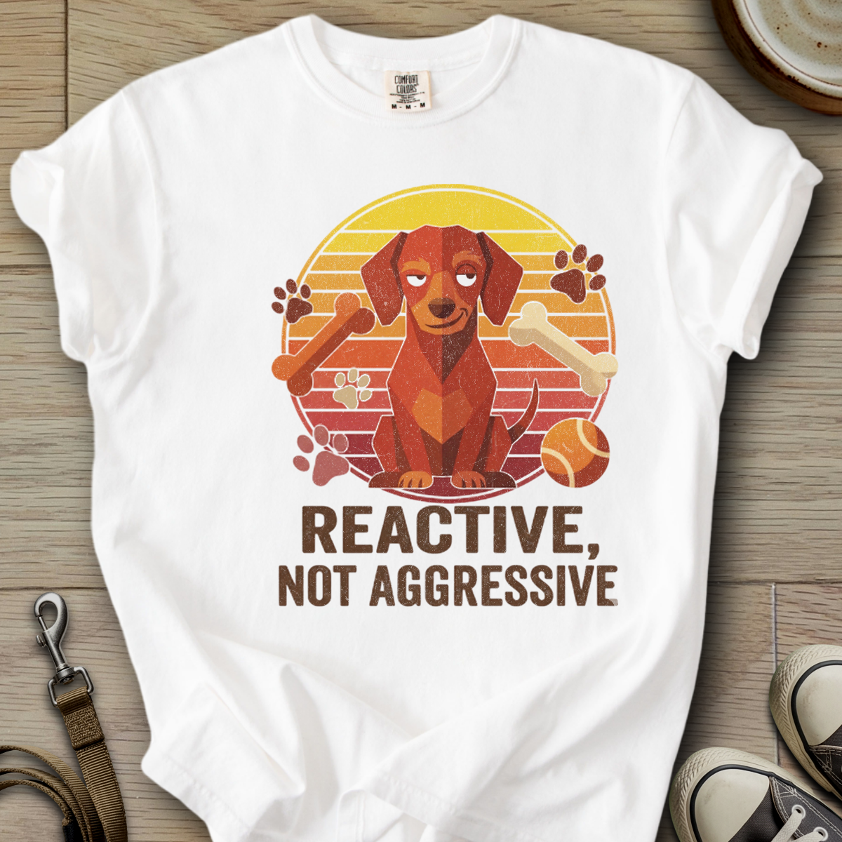 Reactive not Aggressive - Doxie T-Shirt