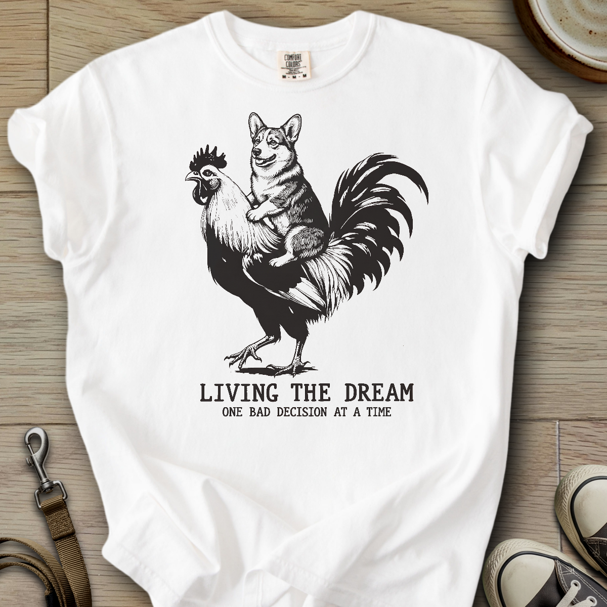 Living The Dream - Corgi T-Shirt