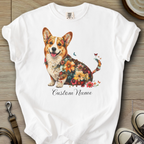 Custom Name dog silhouette - Corgi T-Shirt