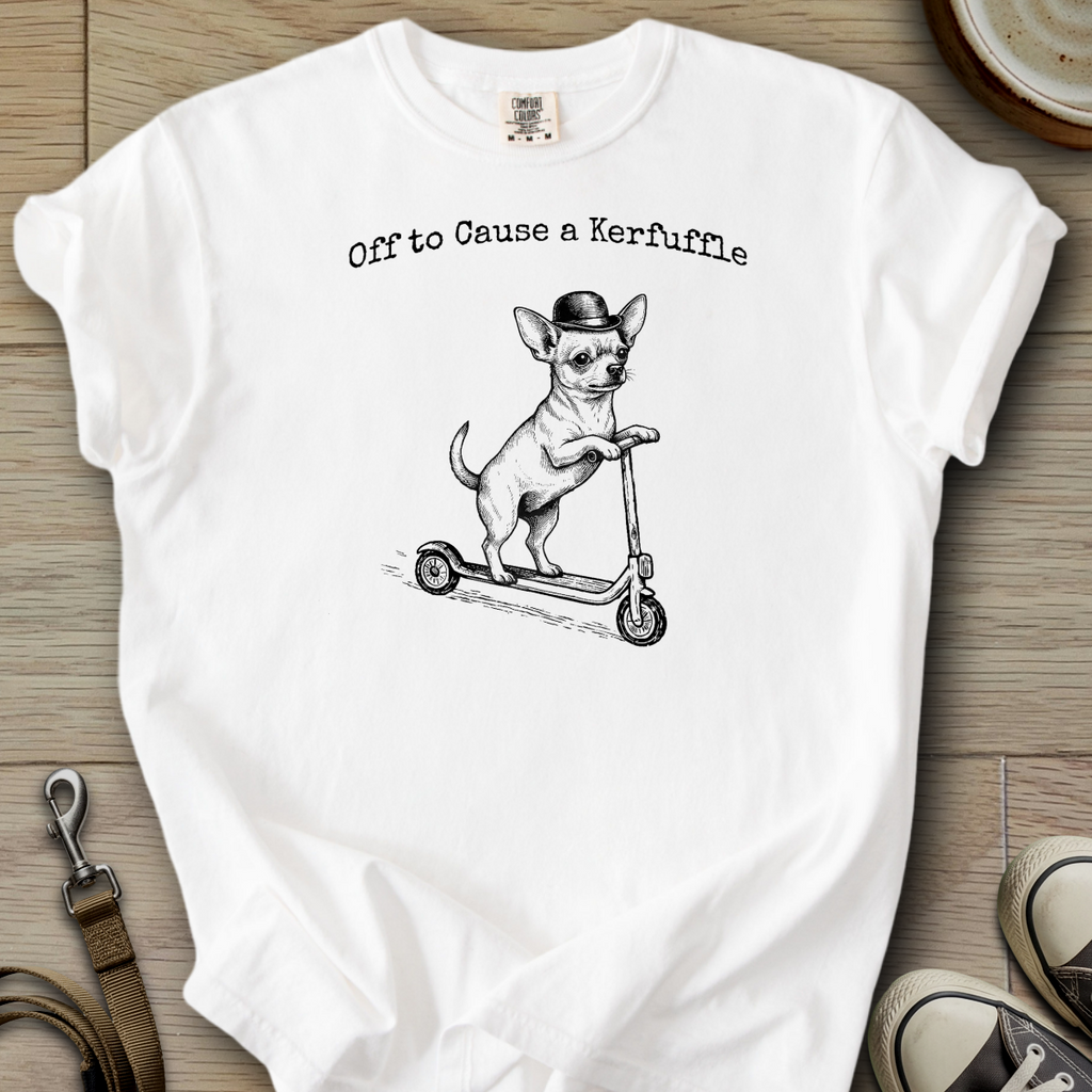 Off to Cause a Kerfuffle - Chihuahua T-Shirt