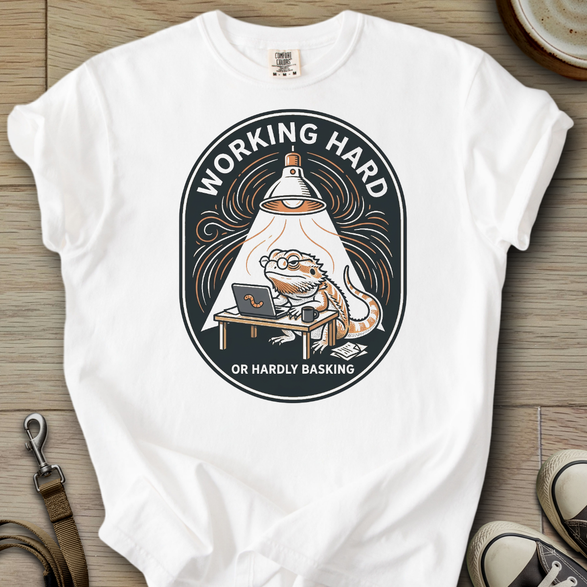 Working Hard - Beardie T-Shirt