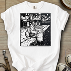 Dog Drinking Iced Coffee - Frenchie T-Shirt