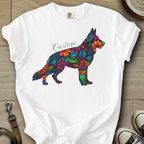 Personalized Name dog silhouette - GSD T-Shirt
