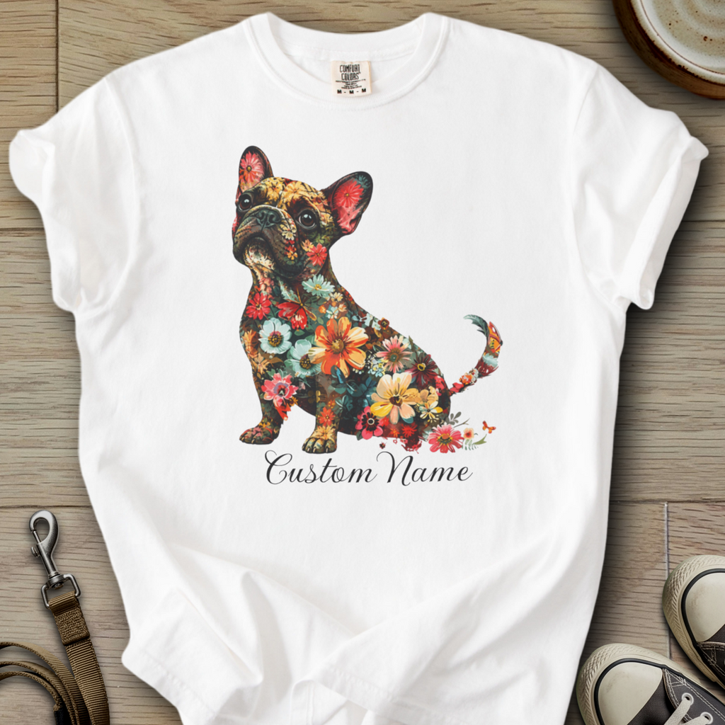 Custom Name dog silhouette - Frenchie T-Shirt