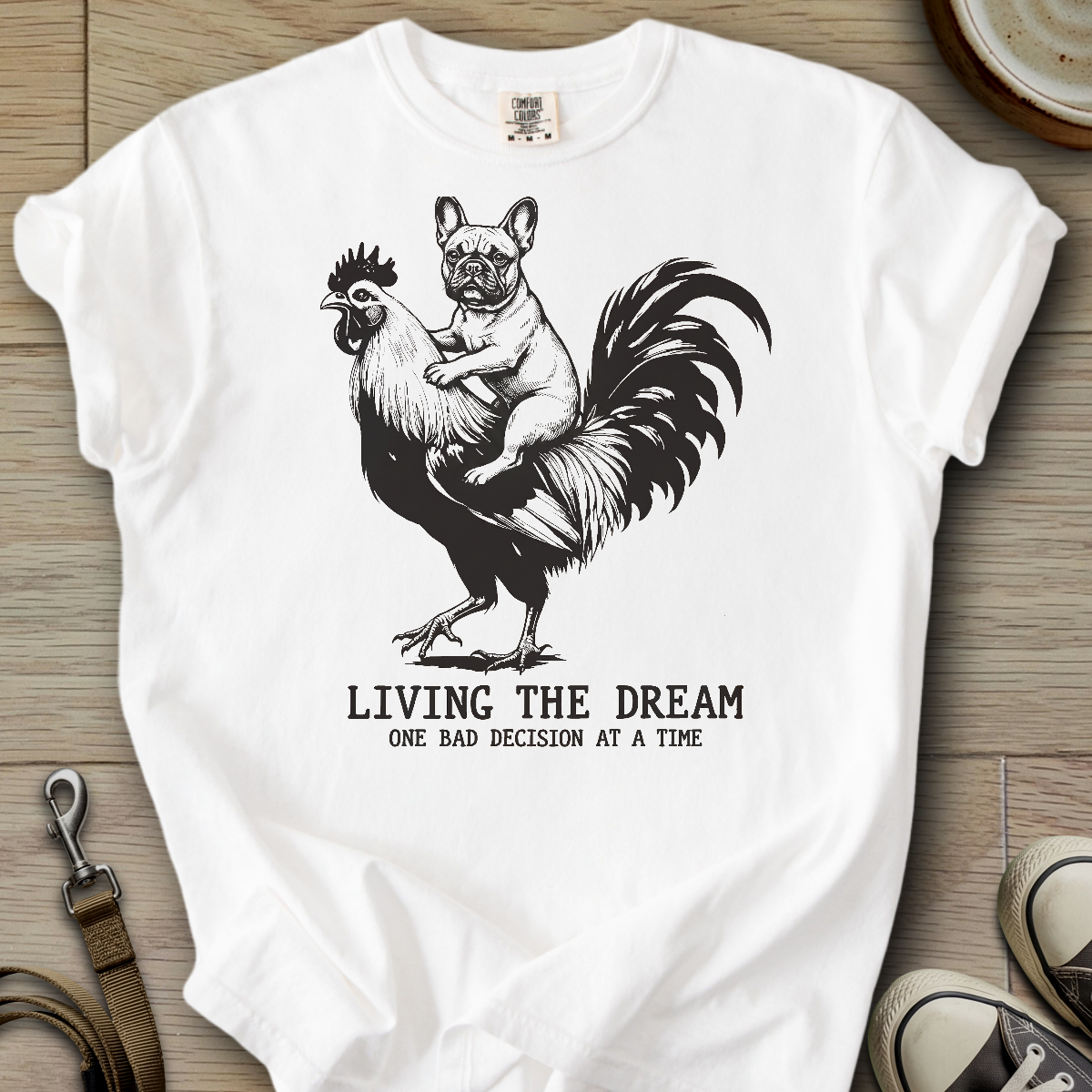 Living The Dream - Frenchie T-Shirt ©
