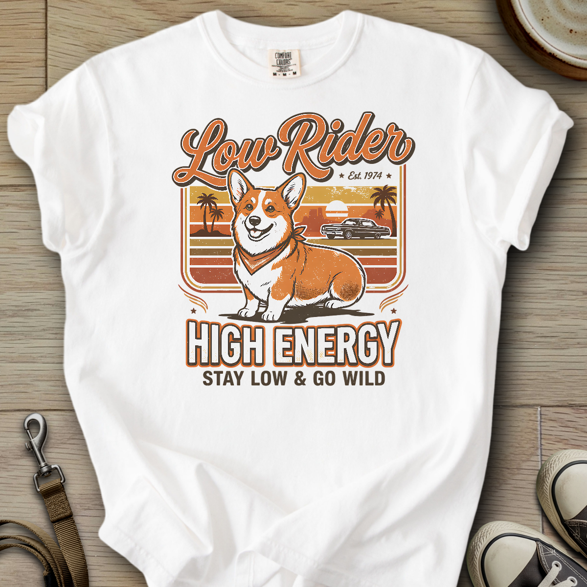 Low Rider High Energy - Corgi T-Shirt
