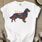 Personalized Name dog silhouette - Golden T-Shirt