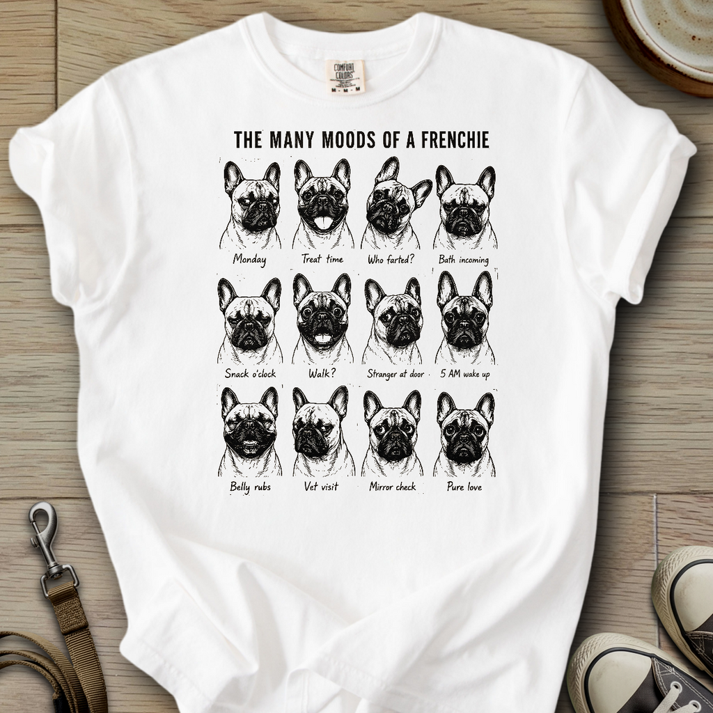 Many Moods of a Frenchie T-Shirt