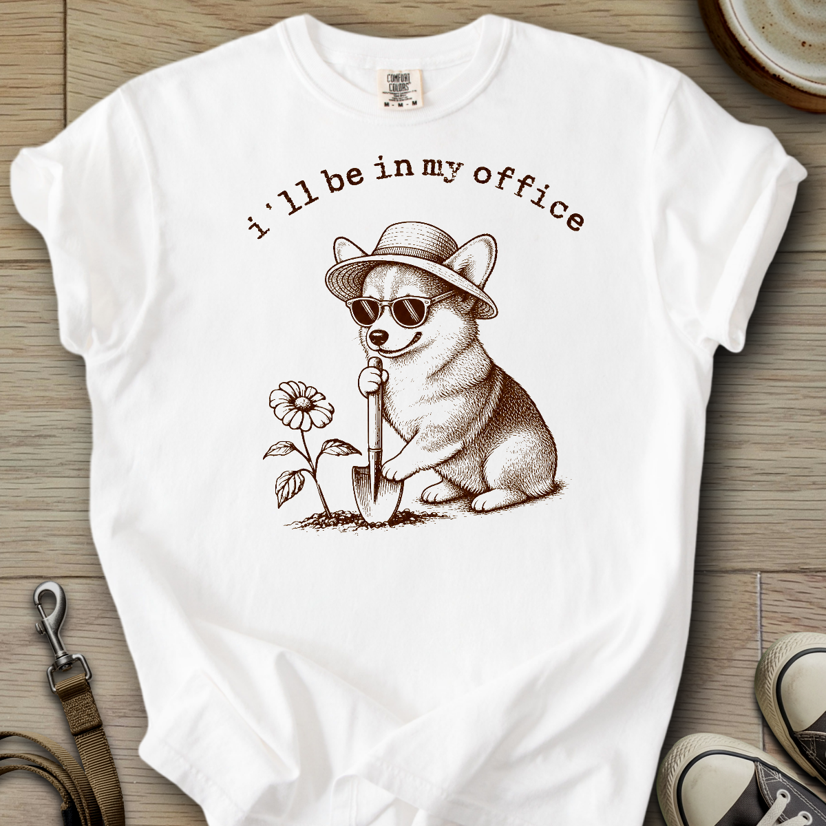 I´ll be in my office - Corgi T-Shirt
