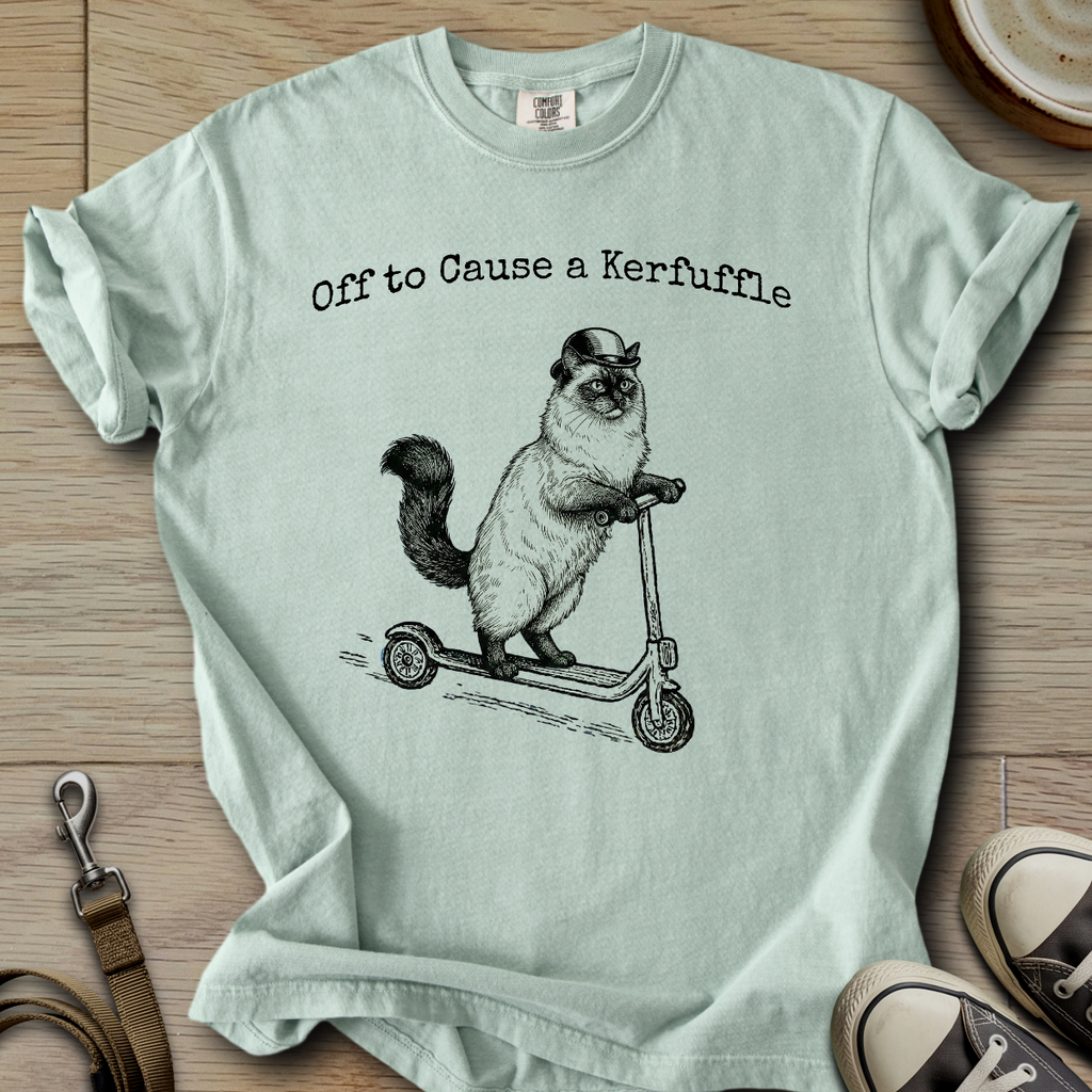 Off to Cause a Kerfuffle - Cat T-Shirt