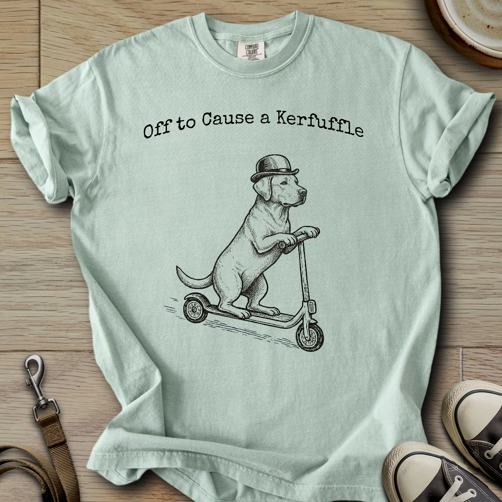 Off to Cause a Kerfuffle - Labrador T-Shirt