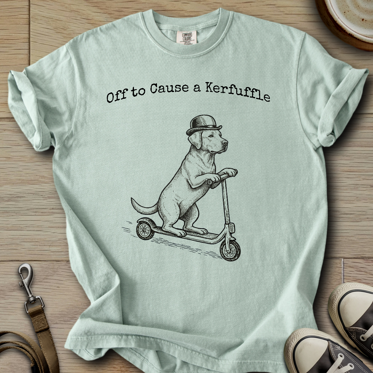 Off to Cause a Kerfuffle - Labrador T-Shirt