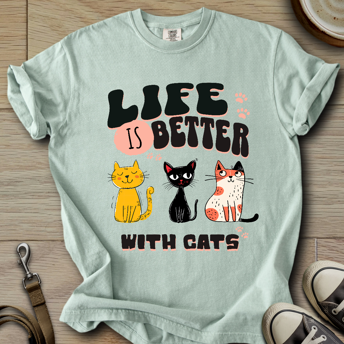 Life is Better W/Cats T-Shirt