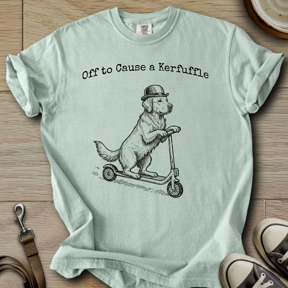 Off to Cause a Kerfuffle - Golden T-Shirt