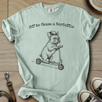 Off to Cause a Kerfuffle - Frenchie T-Shirt