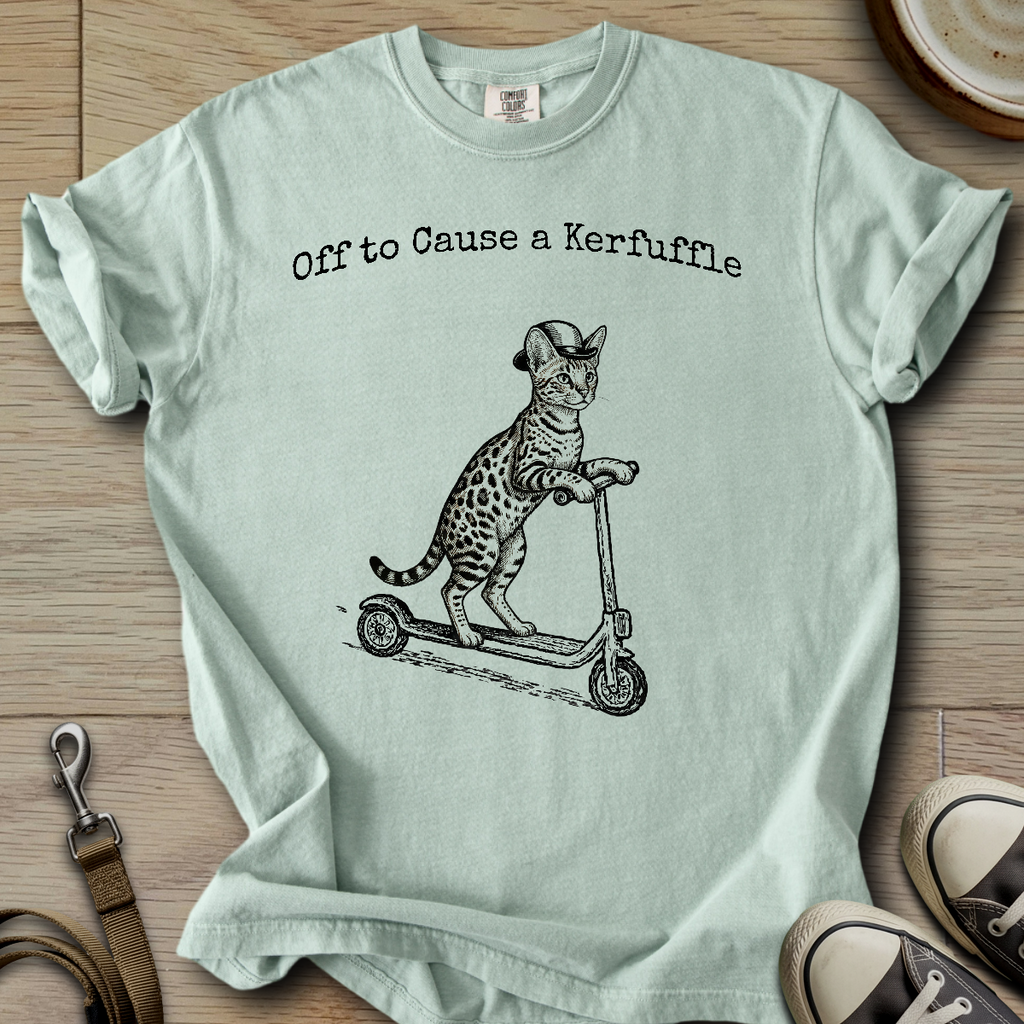 Off to Cause a Kerfuffle - Cat T-Shirt