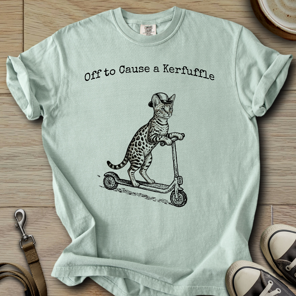 Off to Cause a Kerfuffle - Cat T-Shirt