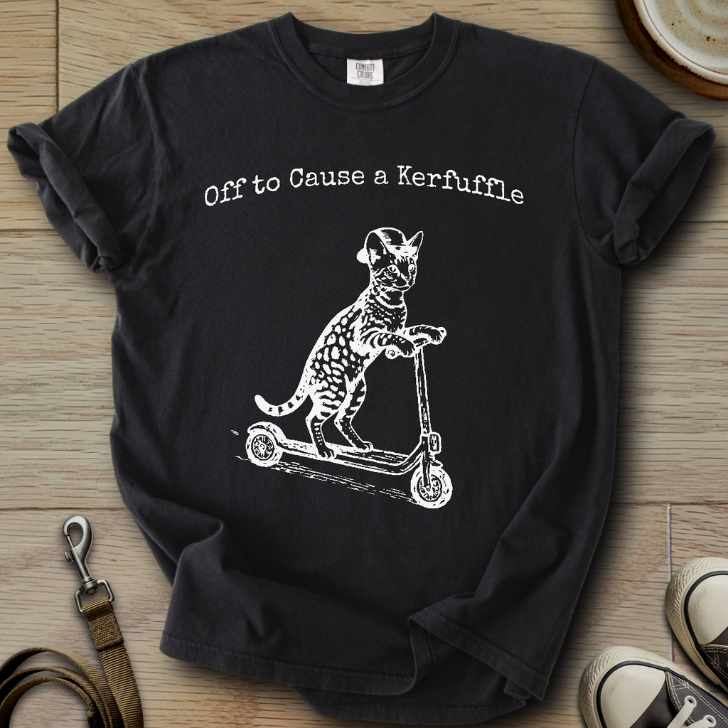 Off to Cause a Kerfuffle - Cat T-Shirt