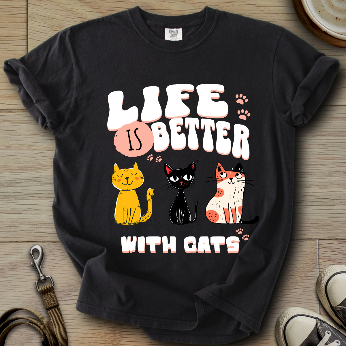 Life is Better W/Cats T-Shirt