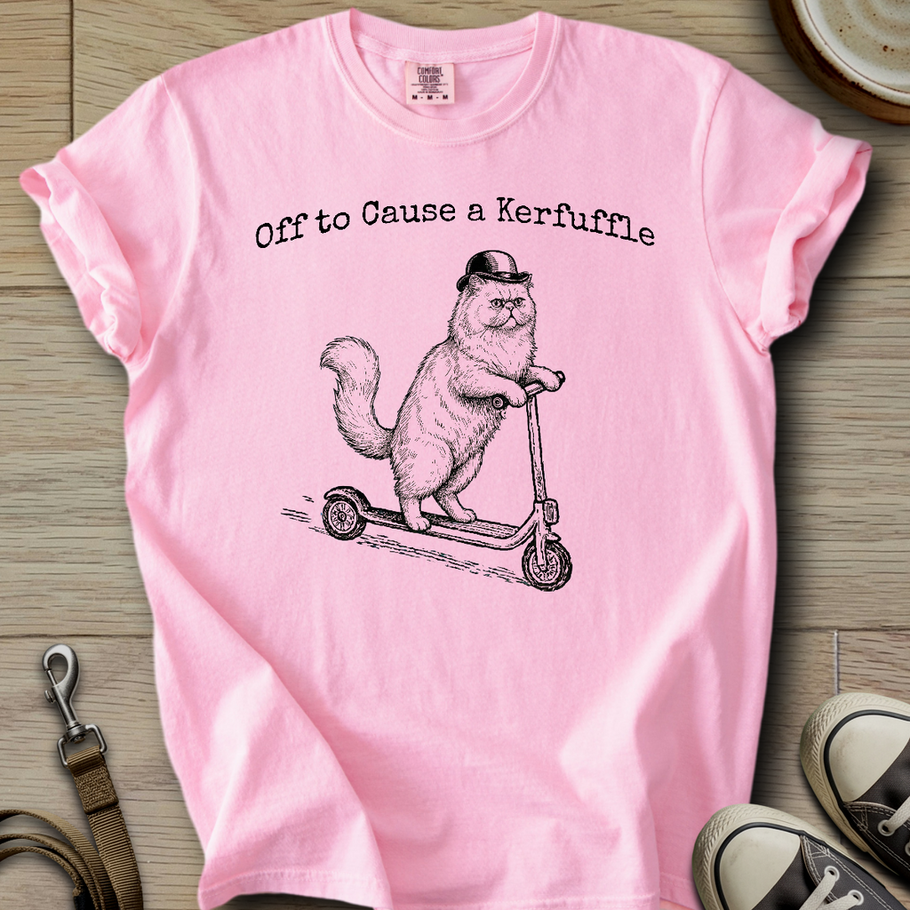 Off to Cause a Kerfuffle - Cat T-Shirt