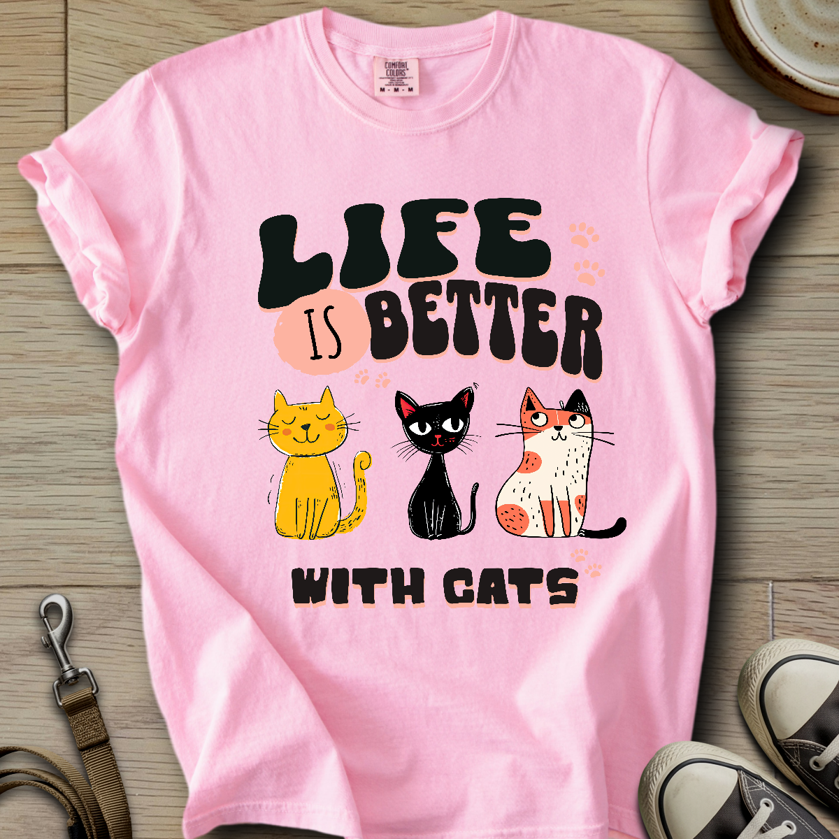 Life is Better W/Cats T-Shirt