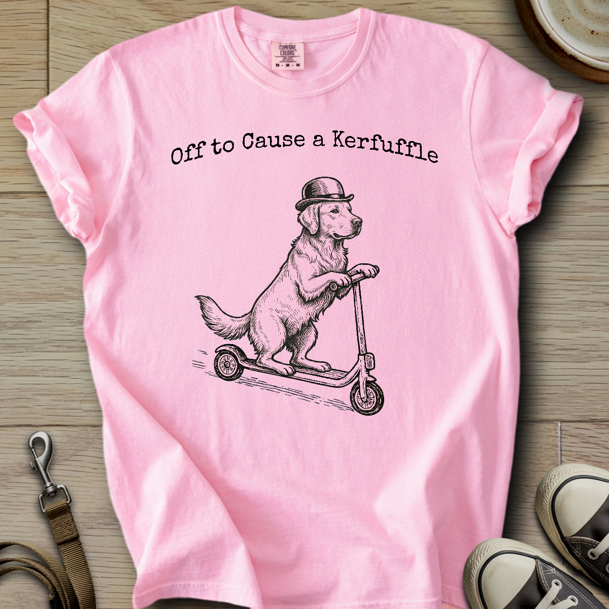 Off to Cause a Kerfuffle - Golden T-Shirt