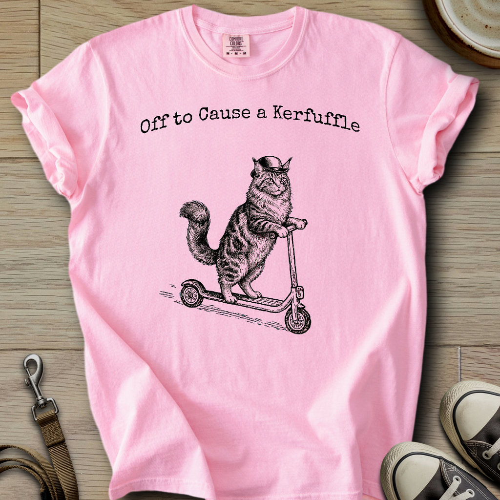 Off to Cause a Kerfuffle - Cat T-Shirt
