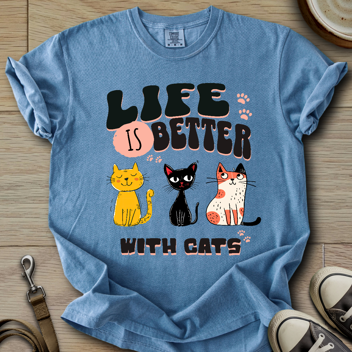 Life is Better W/Cats T-Shirt