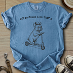Off to Cause a Kerfuffle - Frenchie T-Shirt
