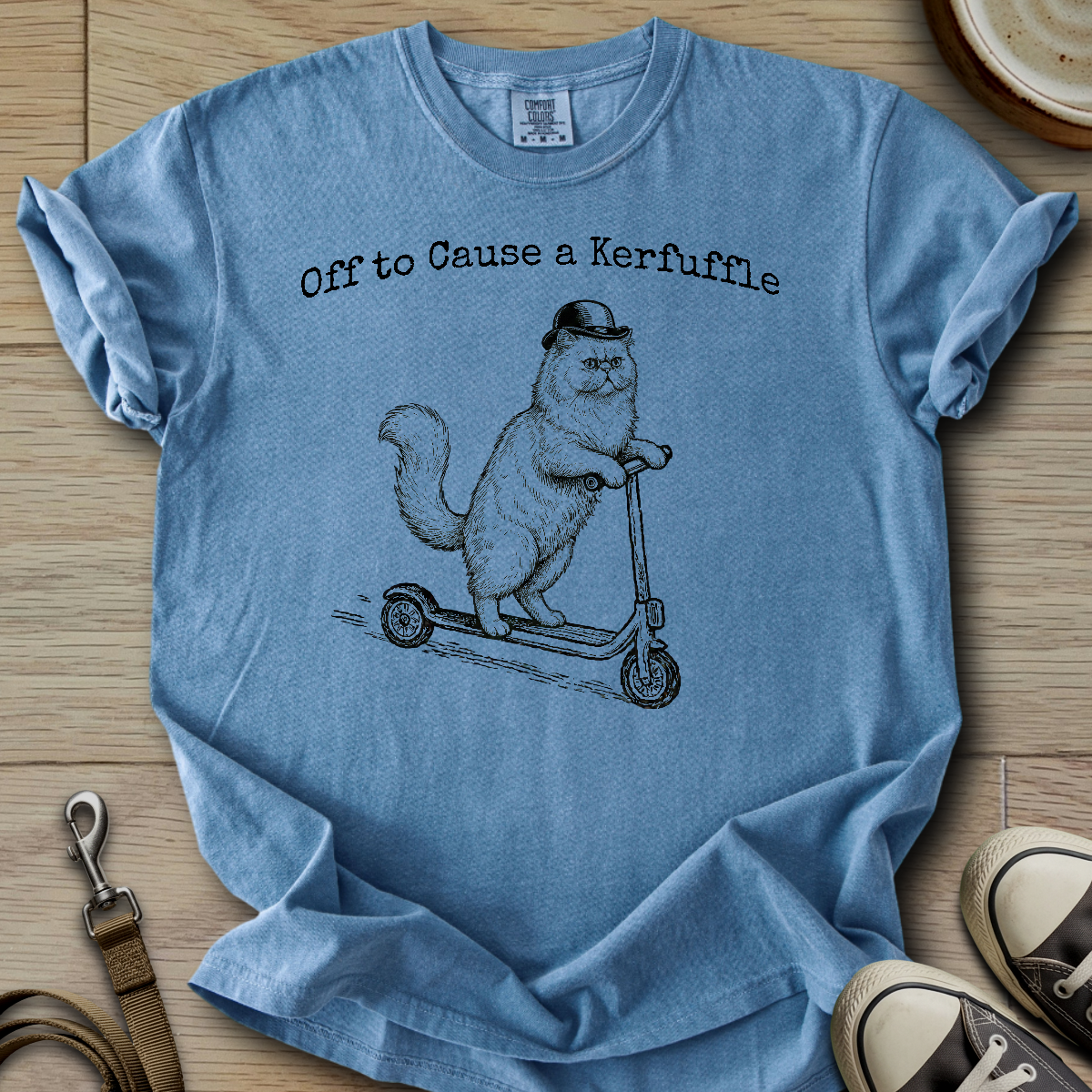 Off to Cause a Kerfuffle - Cat T-Shirt