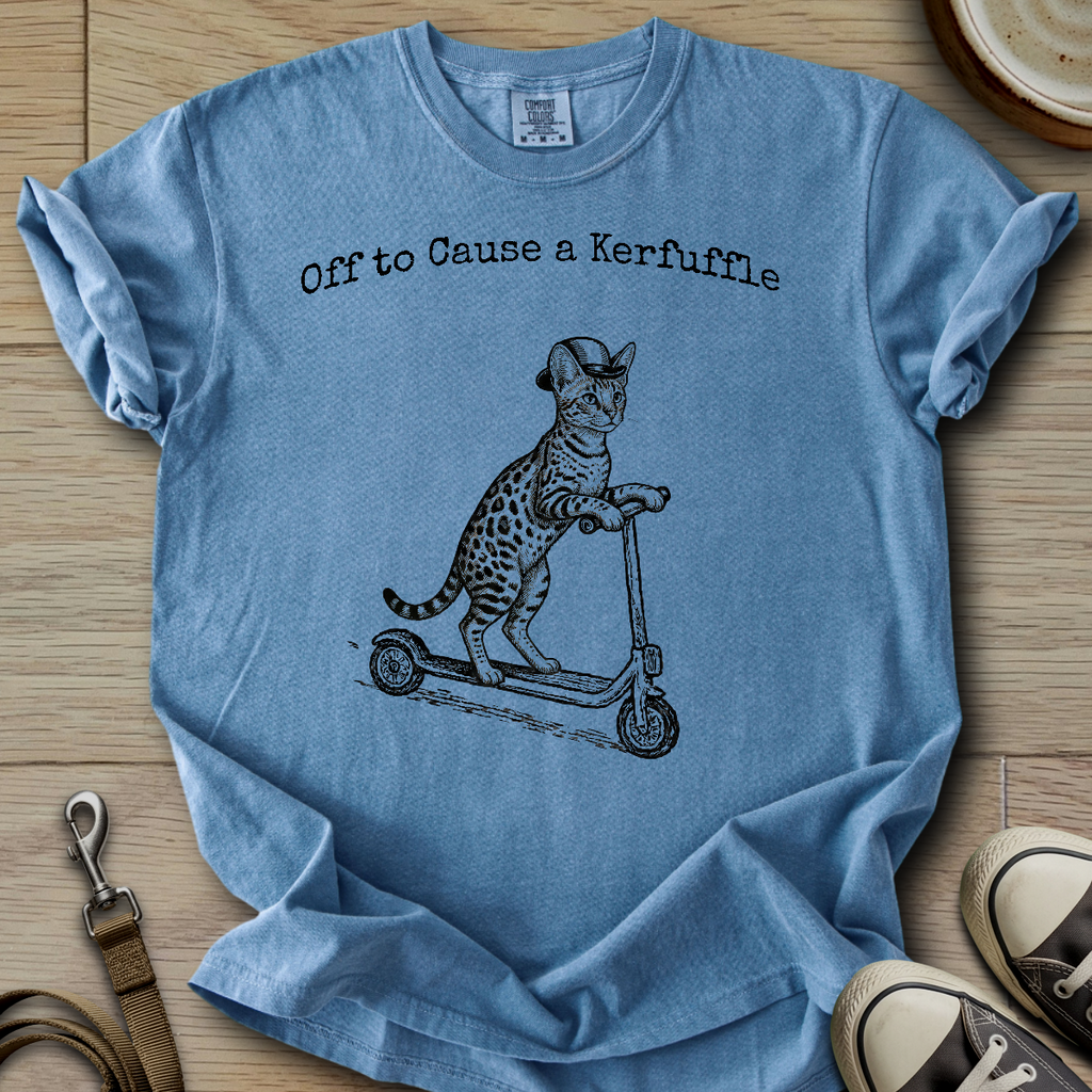 Off to Cause a Kerfuffle - Cat T-Shirt
