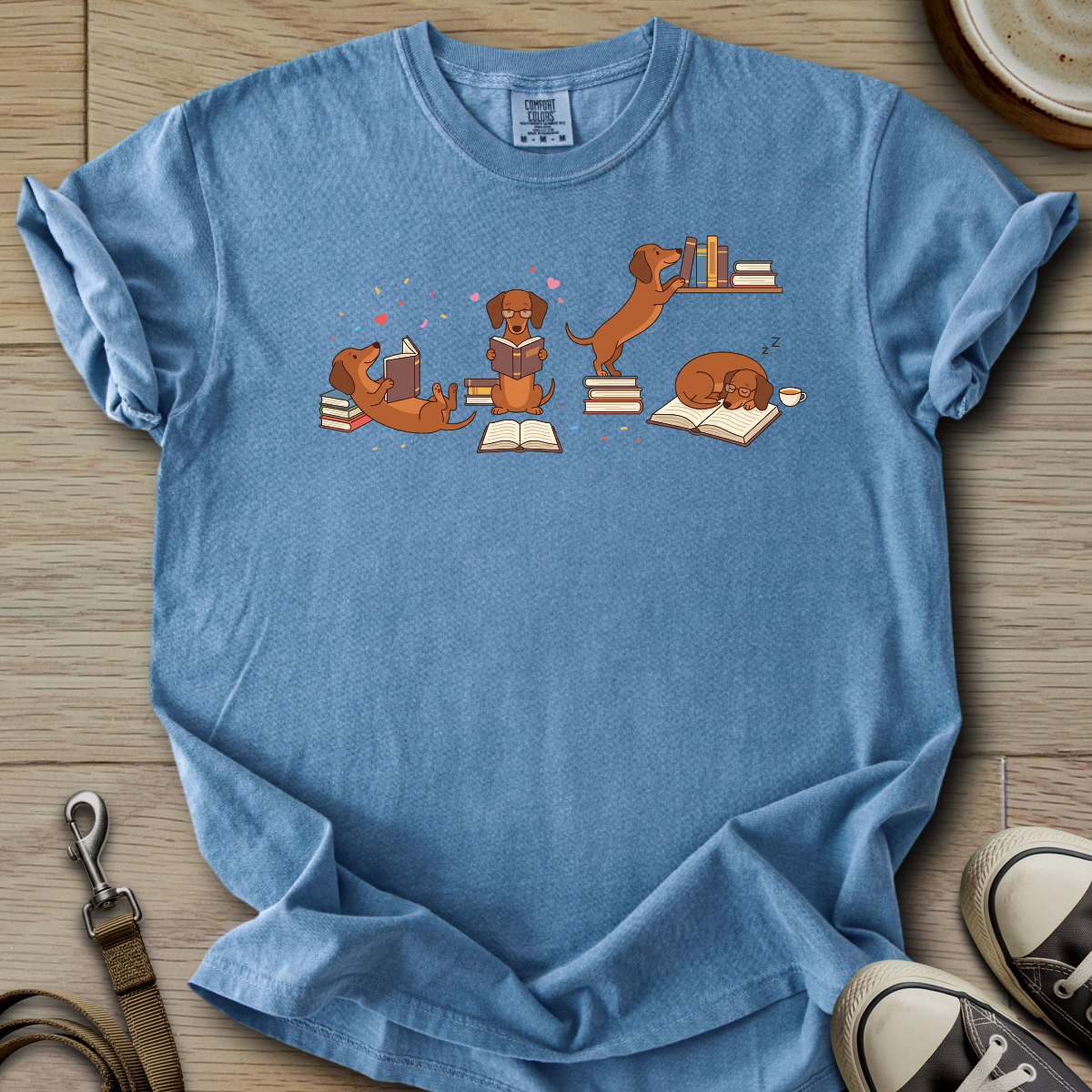 Doxie and Books T-Shirt