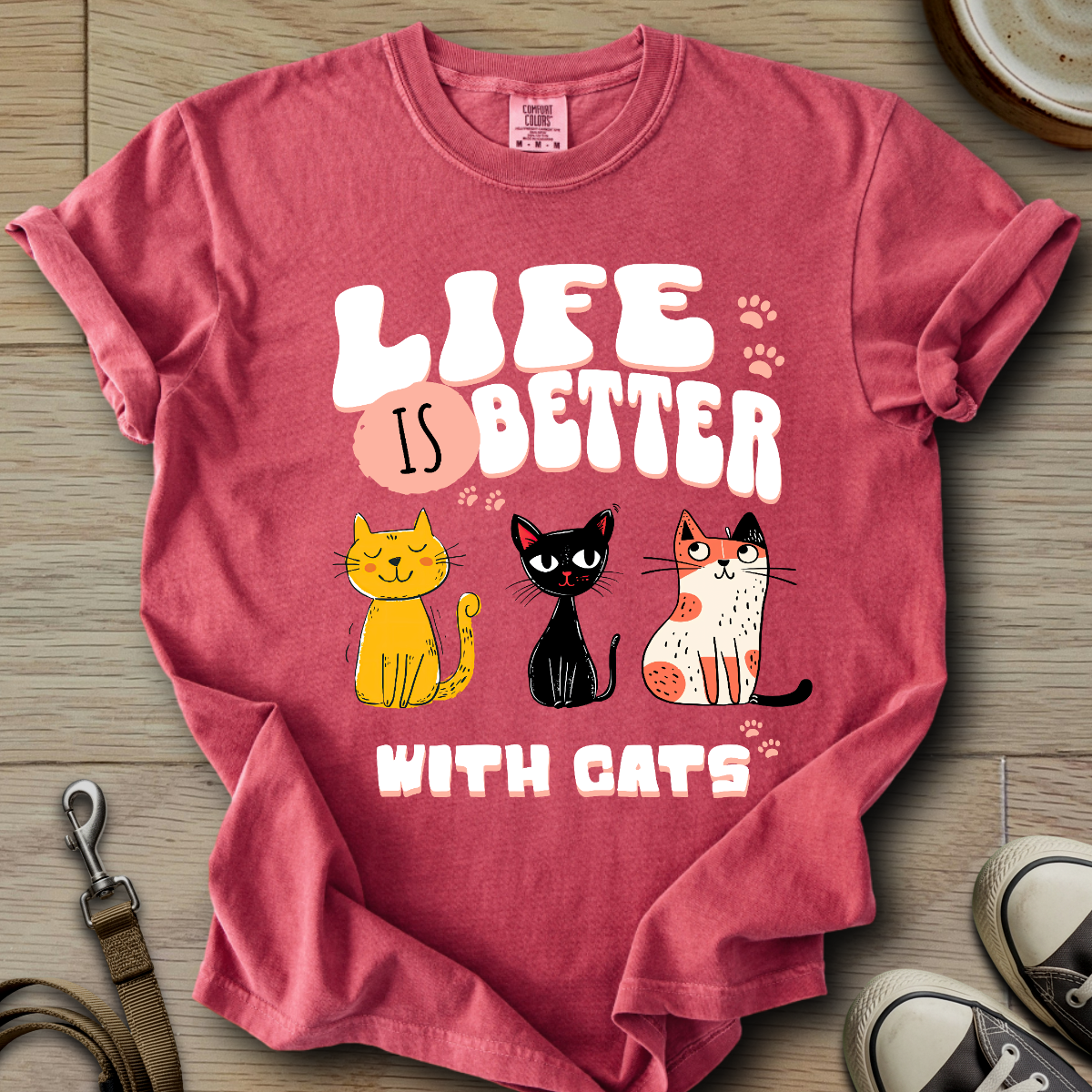 Life is Better W/Cats T-Shirt