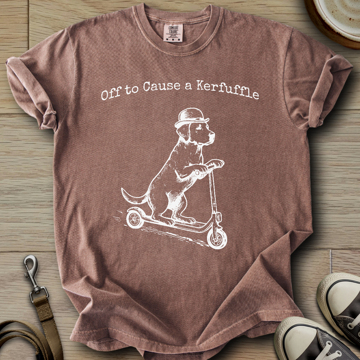 Off to Cause a Kerfuffle - Labrador T-Shirt
