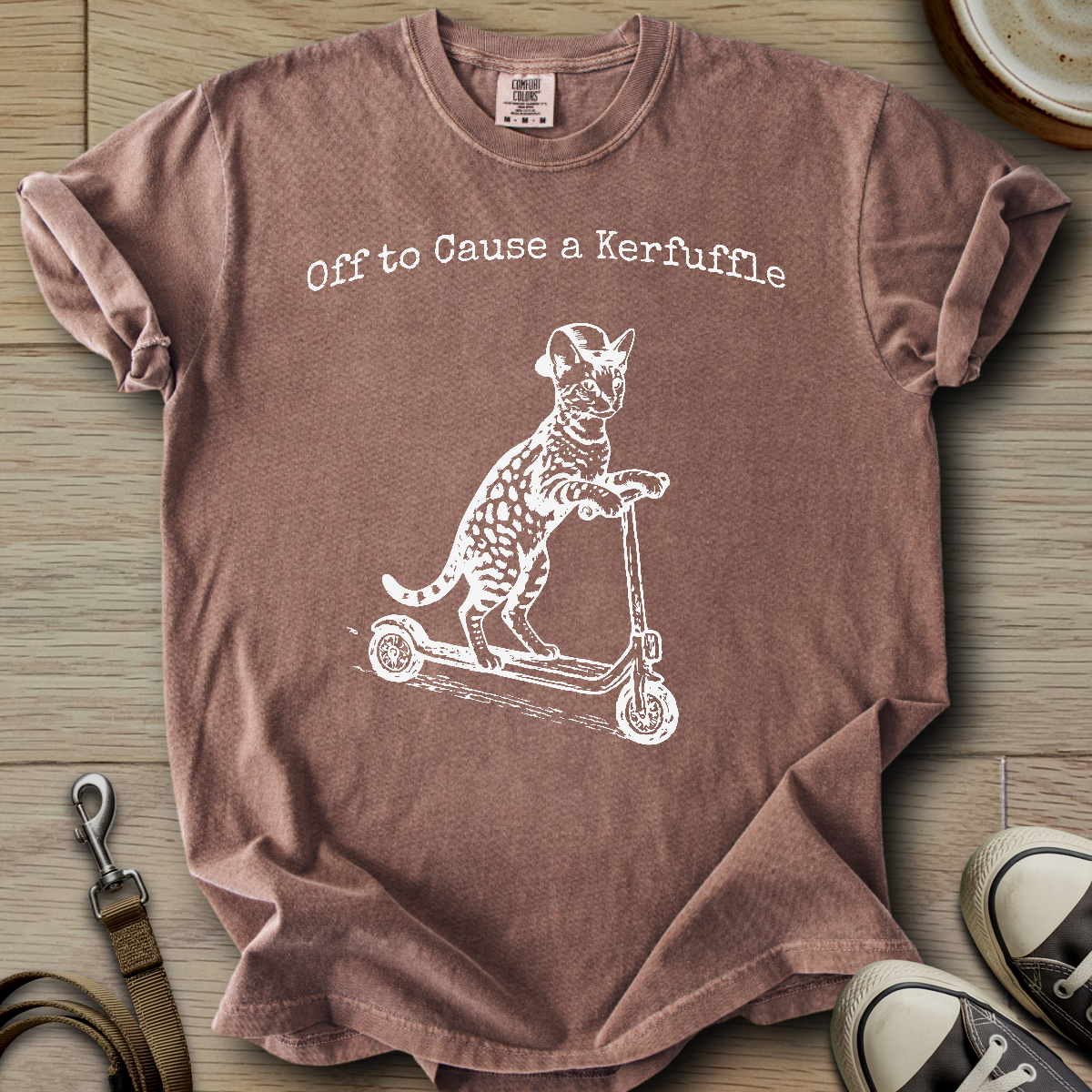 Off to Cause a Kerfuffle - Cat T-Shirt