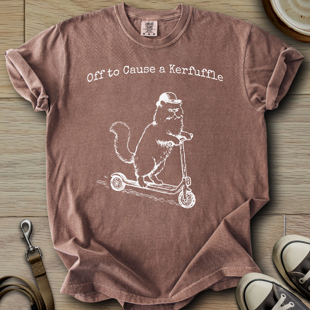 Off to Cause a Kerfuffle - Cat T-Shirt