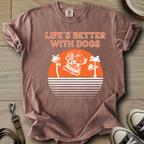 Life is Better W/Dogs - Golden T-Shirt