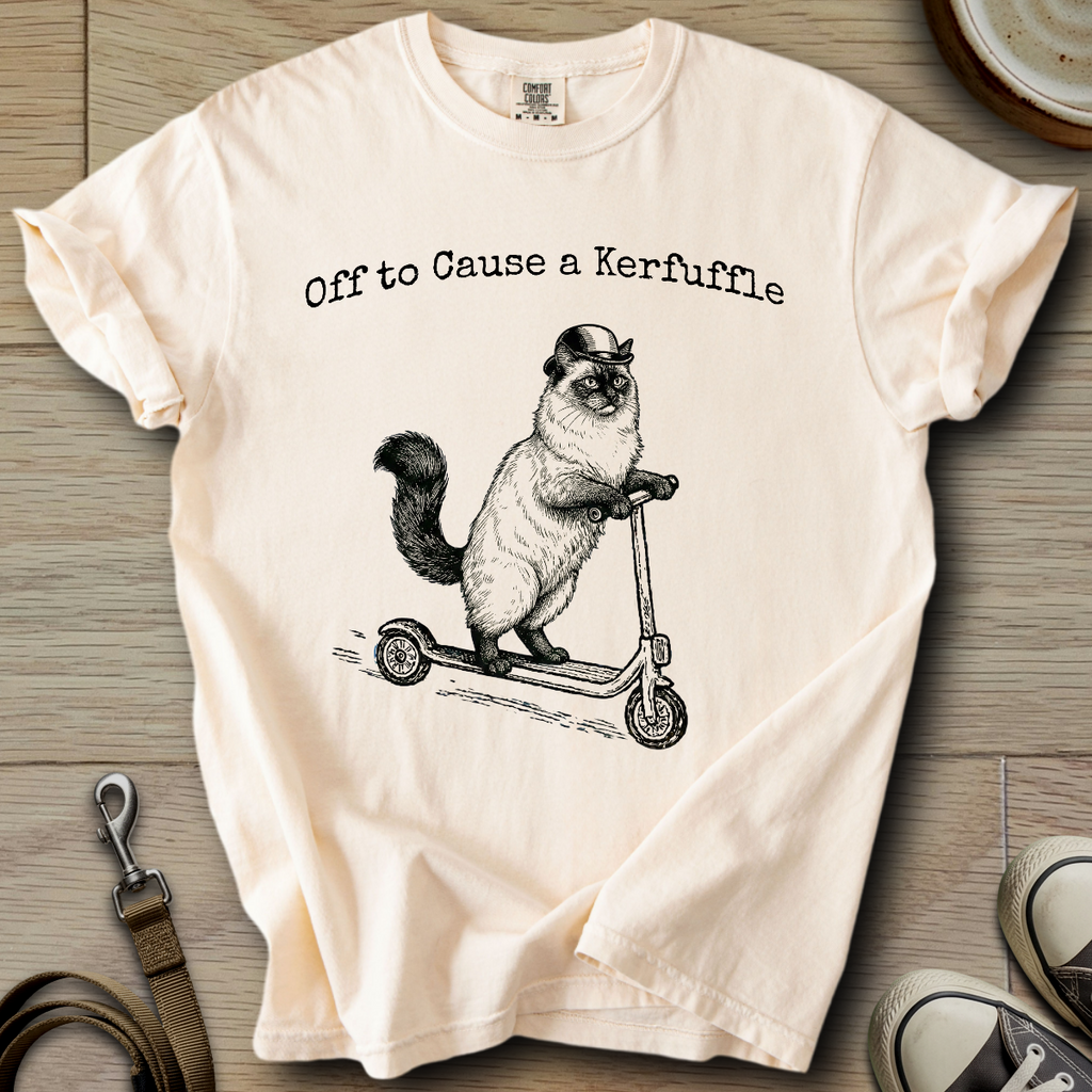 Off to Cause a Kerfuffle - Cat T-Shirt