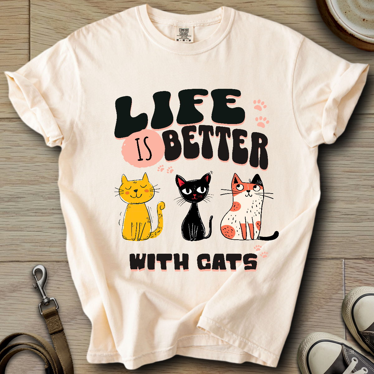Life is Better W/Cats T-Shirt