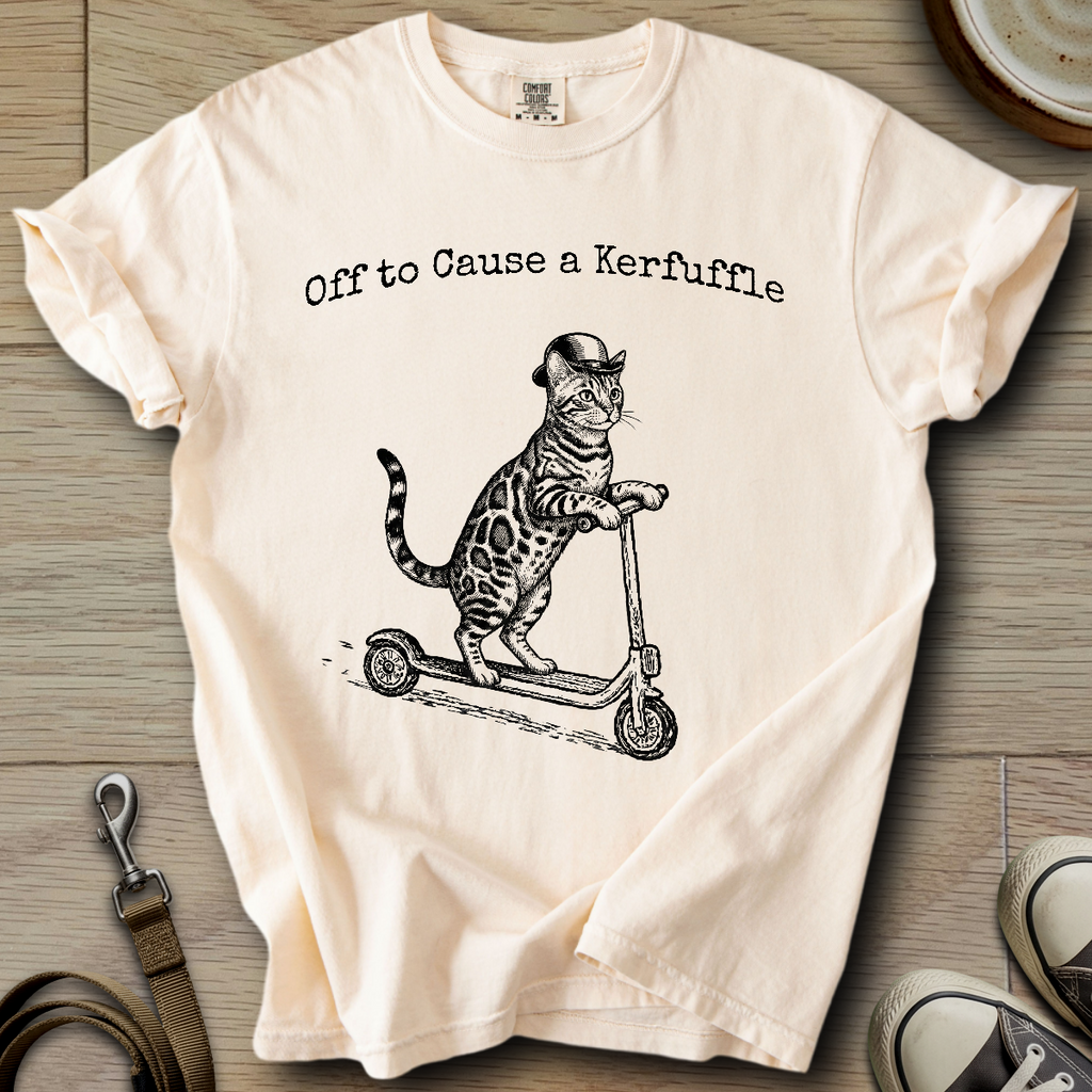 Off to Cause a Kerfuffle - Cat T-Shirt