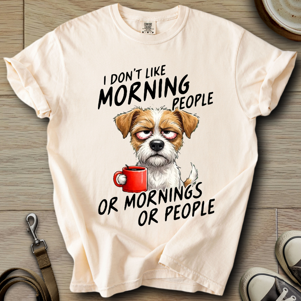 I dont Like Morning - Parson Dog T-Shirt