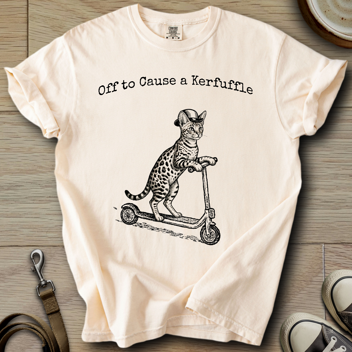 Off to Cause a Kerfuffle - Cat T-Shirt