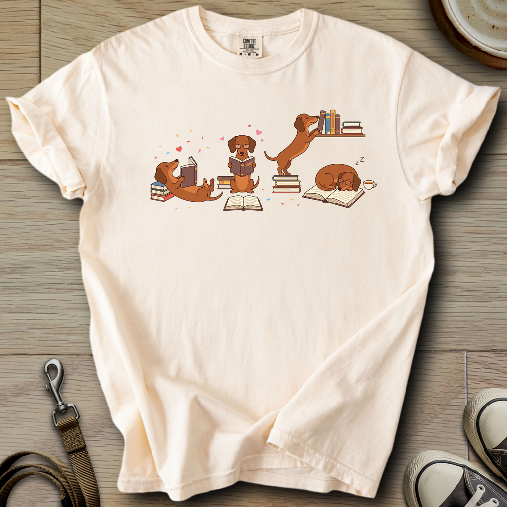 Doxie and Books T-Shirt