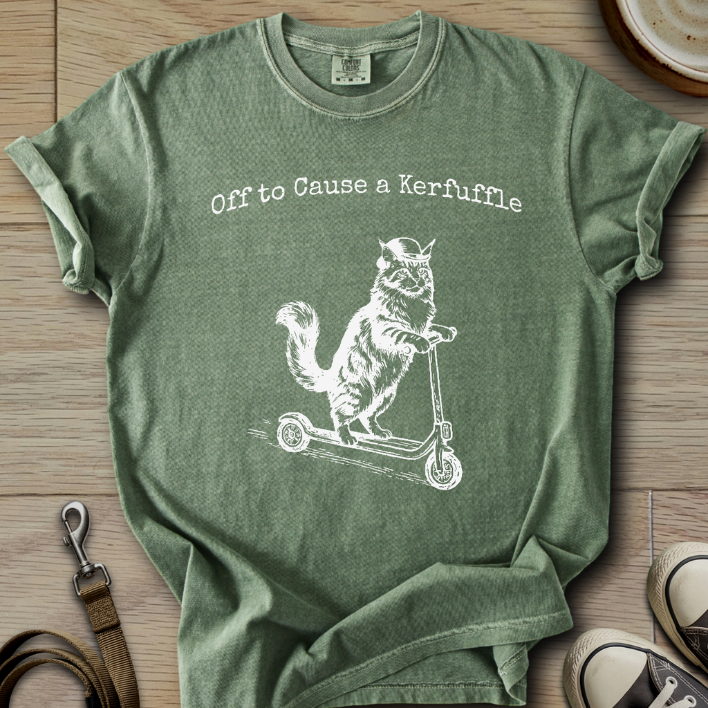 Off to Cause a Kerfuffle - Cat T-Shirt